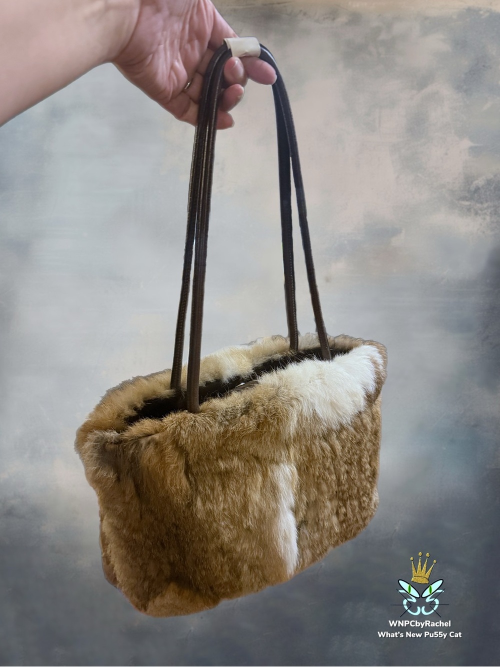Lord & Taylor Rabbit Fur Shoulder Bag